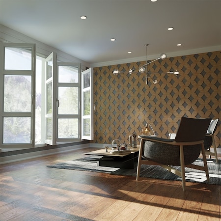 Ekena Millwork Small Gresham Decorative Fretwork Wood Wall Panels, Walnut, 11 3/8"W x 11 3/8"H x 3/8"T WALW12X12X0375GSHWA